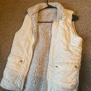 reversible fleece vest